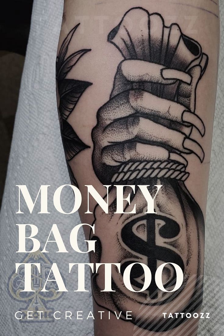money bag tattoo stencils
