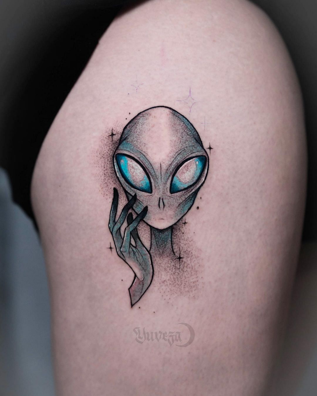 Tattoo uploaded by Planet Glazoro  My first Alien Tattoo I  it    Tattoodo