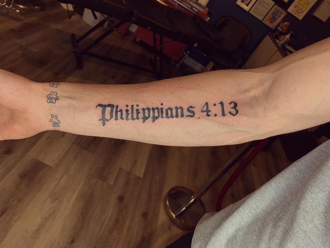 Philippians 4 13 Tattoo Wrist