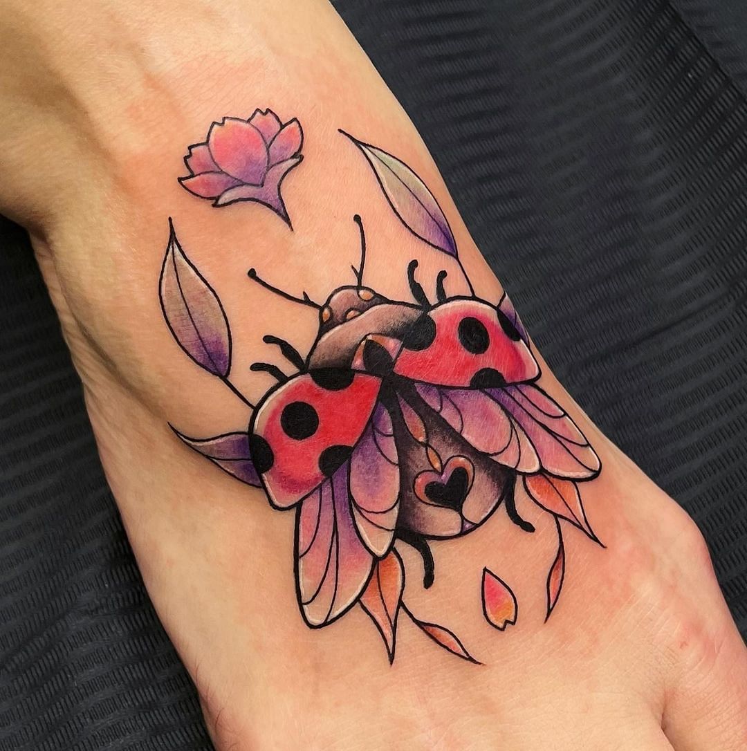 20 Delightful Ladybug Tattoos and Their Symbolic Meanings  Lady bug tattoo  Small tattoos Bug tattoo