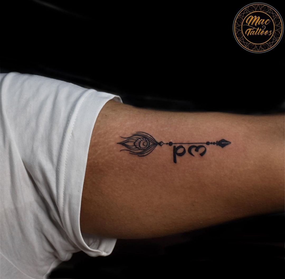Sandhya Ganesh on Instagram: “For @lav_anya14 😊🙏 . . . #tattoo #murugan  #vel #veltattoo #tamizh #colourtattoo #p… | Tattoos, Peacock feather tattoo,  Colour tattoo